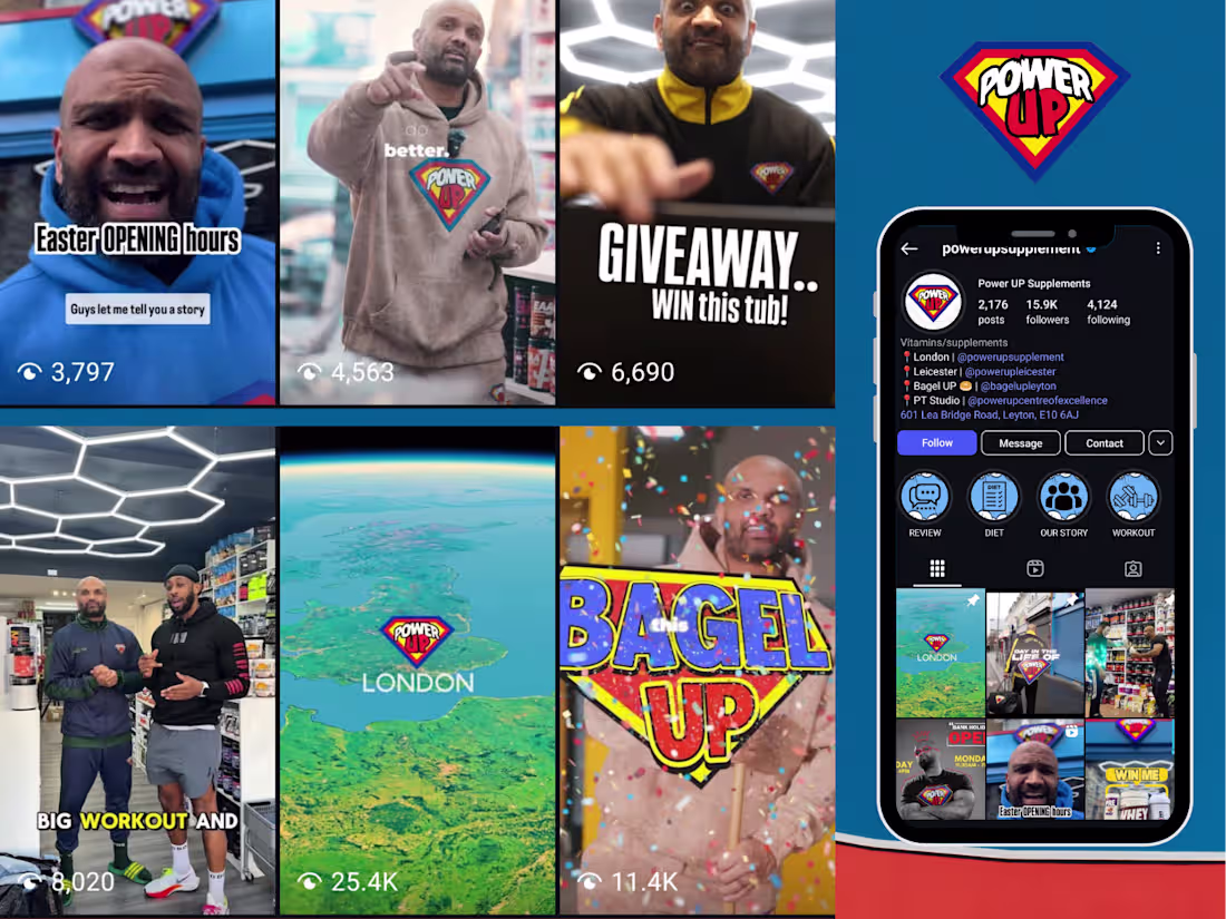 Cover image for Power Up Supplements | Social Media Growth Strategy