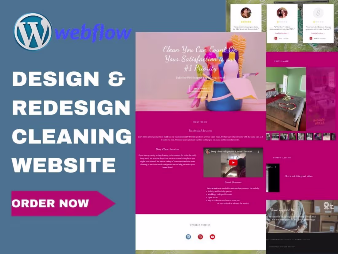 Cover image for DESIGN & REDESIGN CLEANING WEBSITE