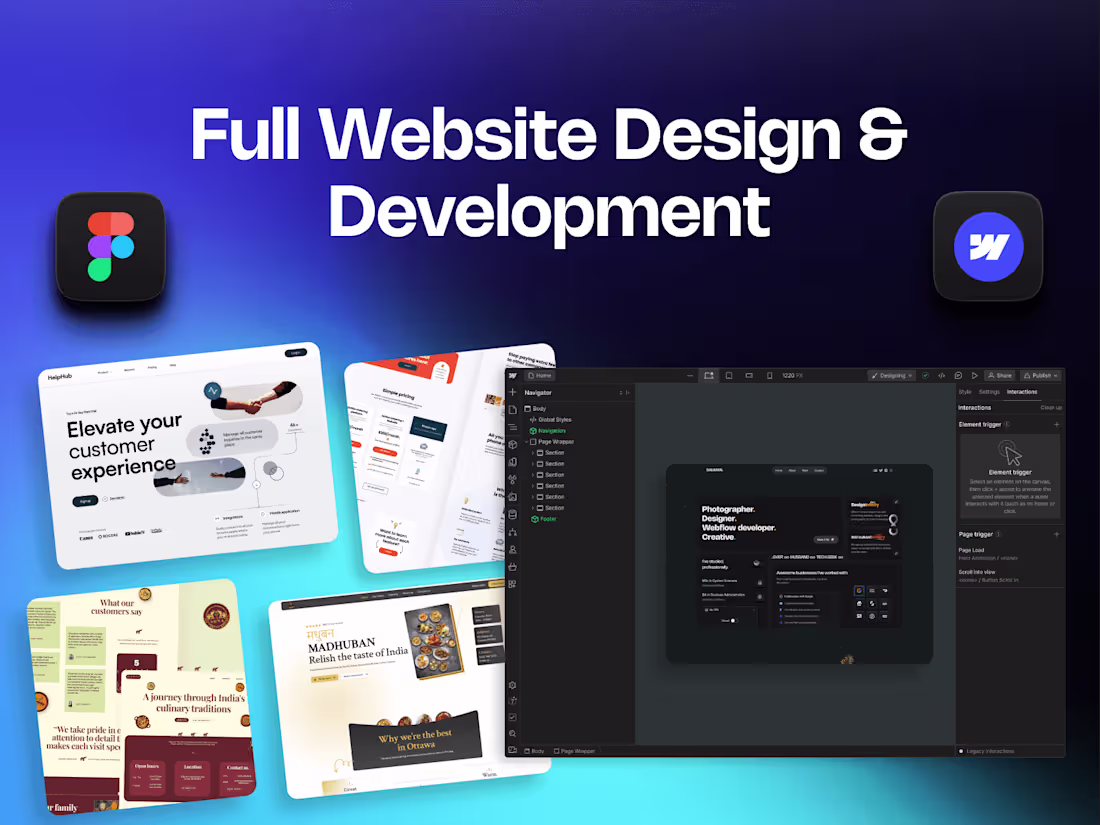 Cover image for Complete Website Design (Figma) & Development (Webflow)