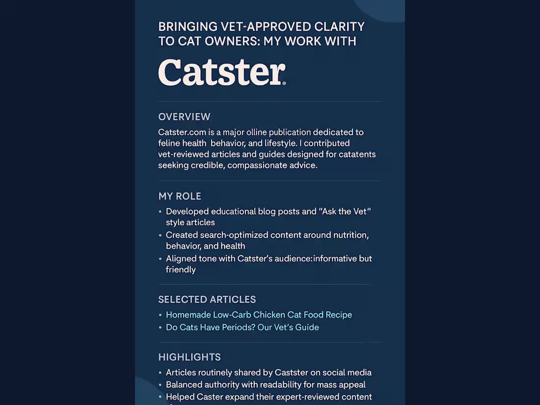 Cover image for My Work with Catster