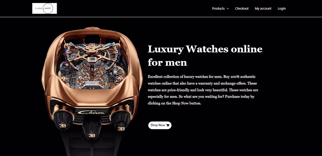 Cover image for Luxury Watz eCommerce Website Development
