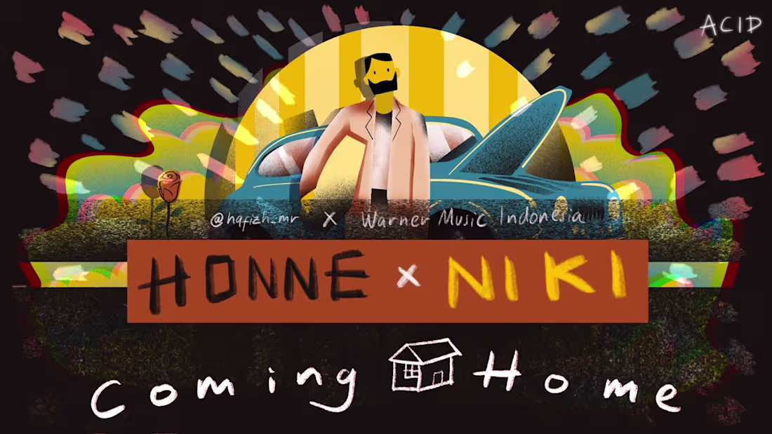 Cover image for HONNE - COMING HOME (feat. NIKI) VISUALIZER VIDEO