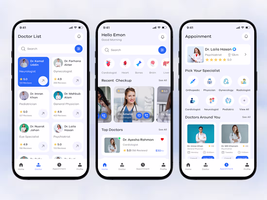 Cover image for Doctor Appointment App UI Design