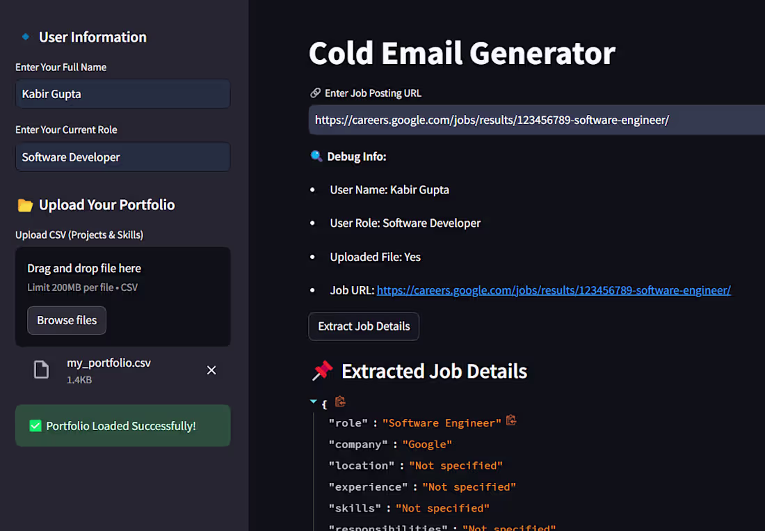 Cover image for AI-Powered Personalized Cold Email Generator
