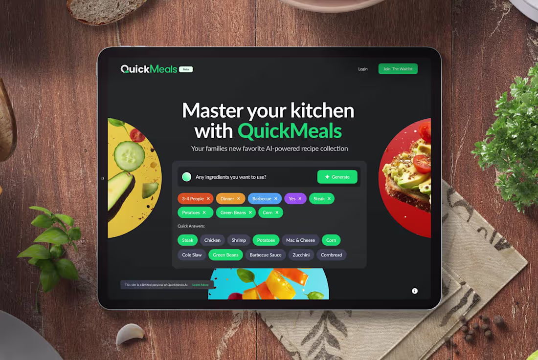 Cover image for QuickMeals AI - Brand Identity and Product Design 