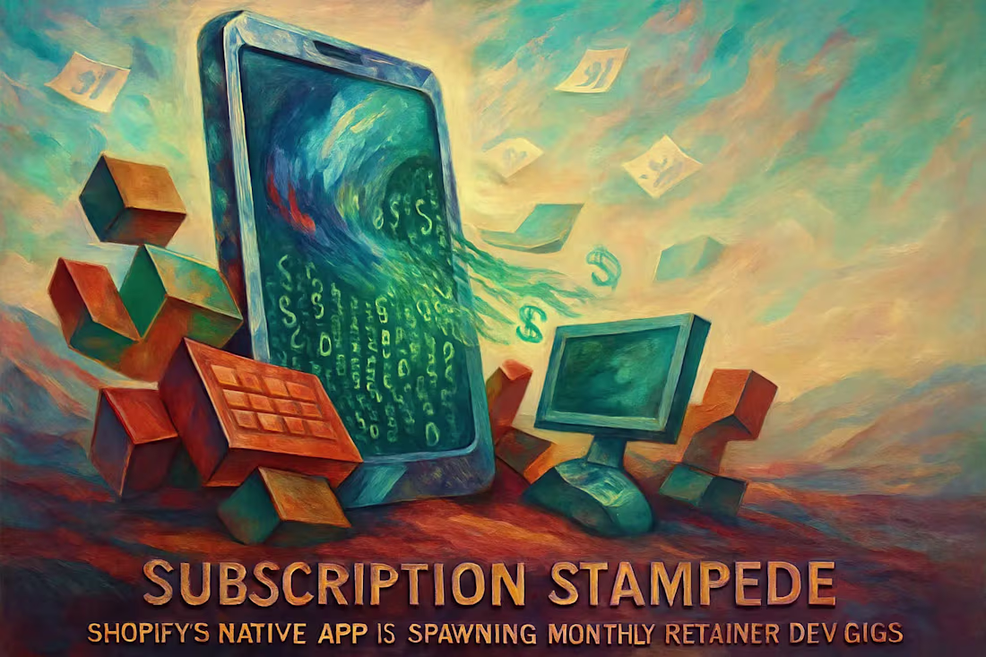 Cover image for Subscription Stampede: Shopify’s Native App Is Spawning Monthly-Retainer Dev Gigs