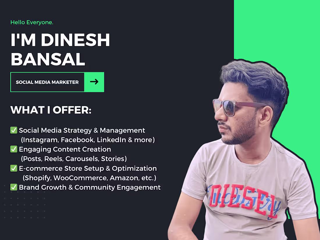 Cover image for Social Media Marketer & content creator