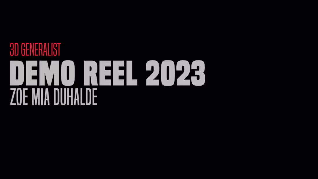 Cover image for Check out my work on my DEMO REEL!