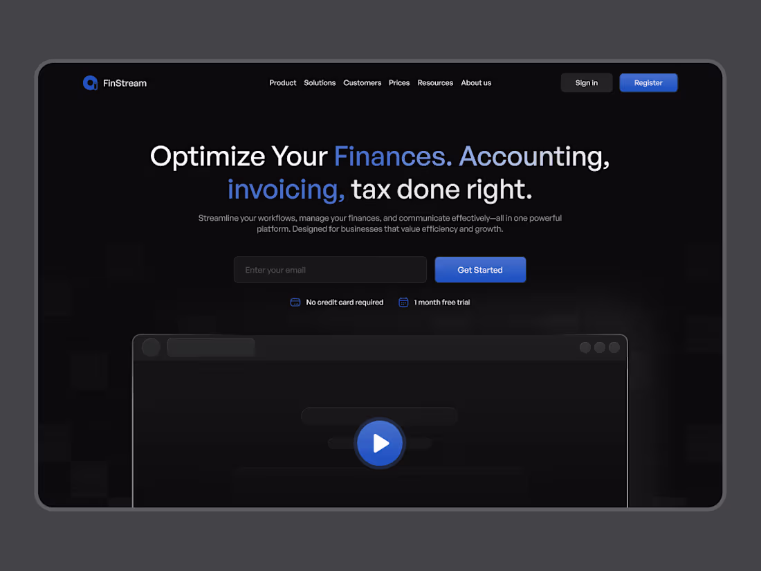 Cover image for FinStream - Streamlining Finance & Business