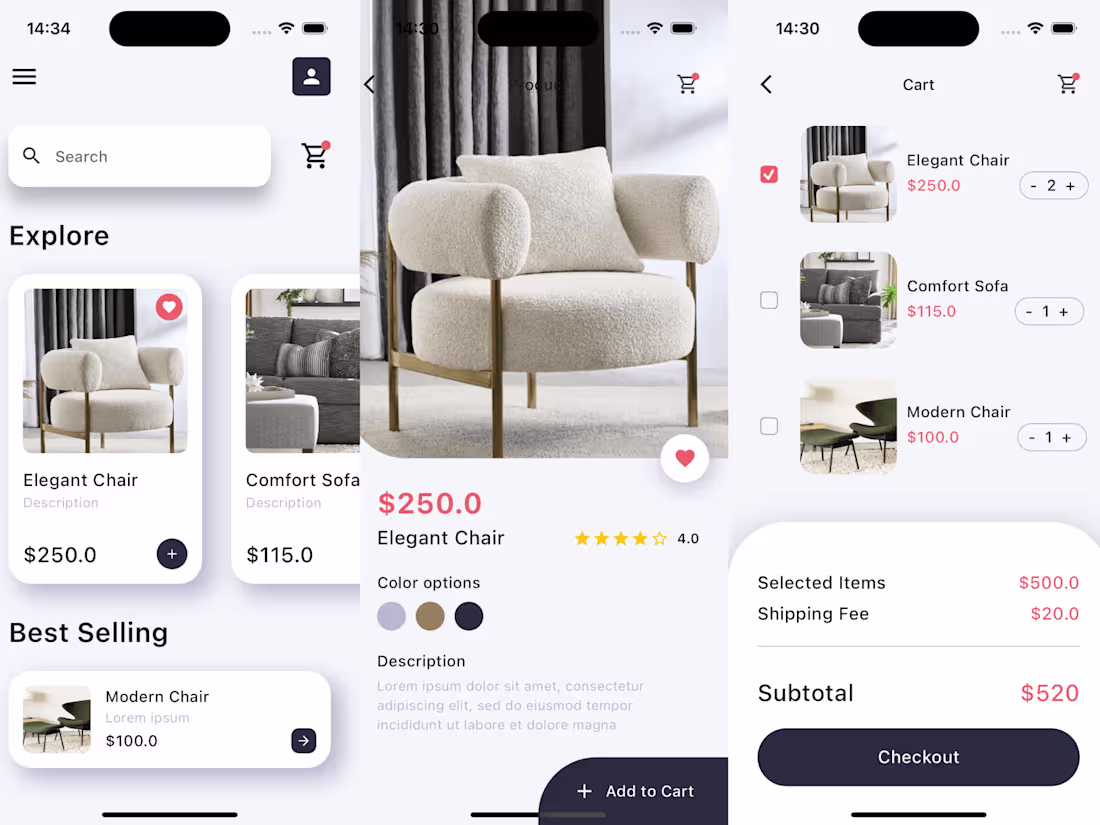 Cover image for Furniture Explorer and Shopping App