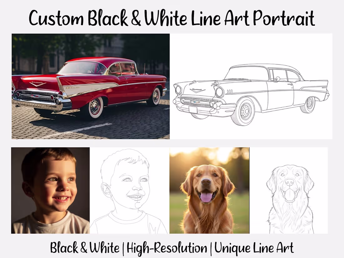 Cover image for Minimalist Line Art Portrait from Photo