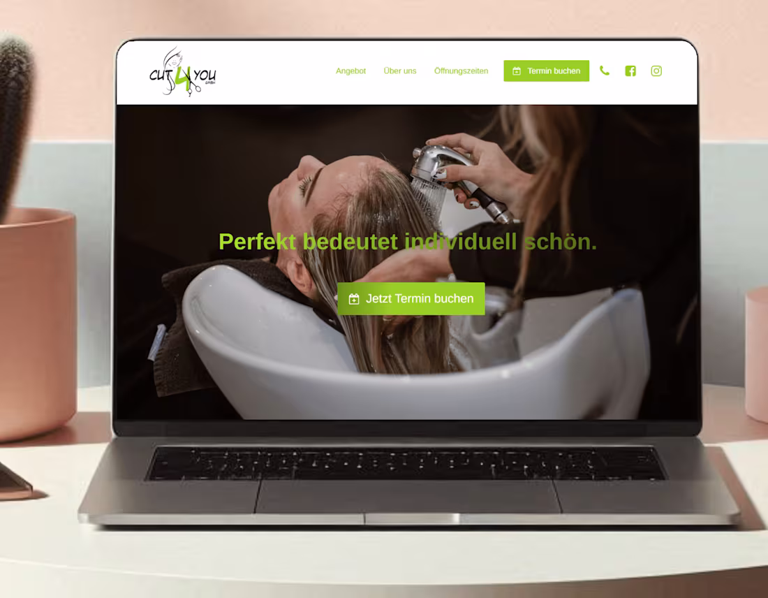 Cover image for Website for hair salon