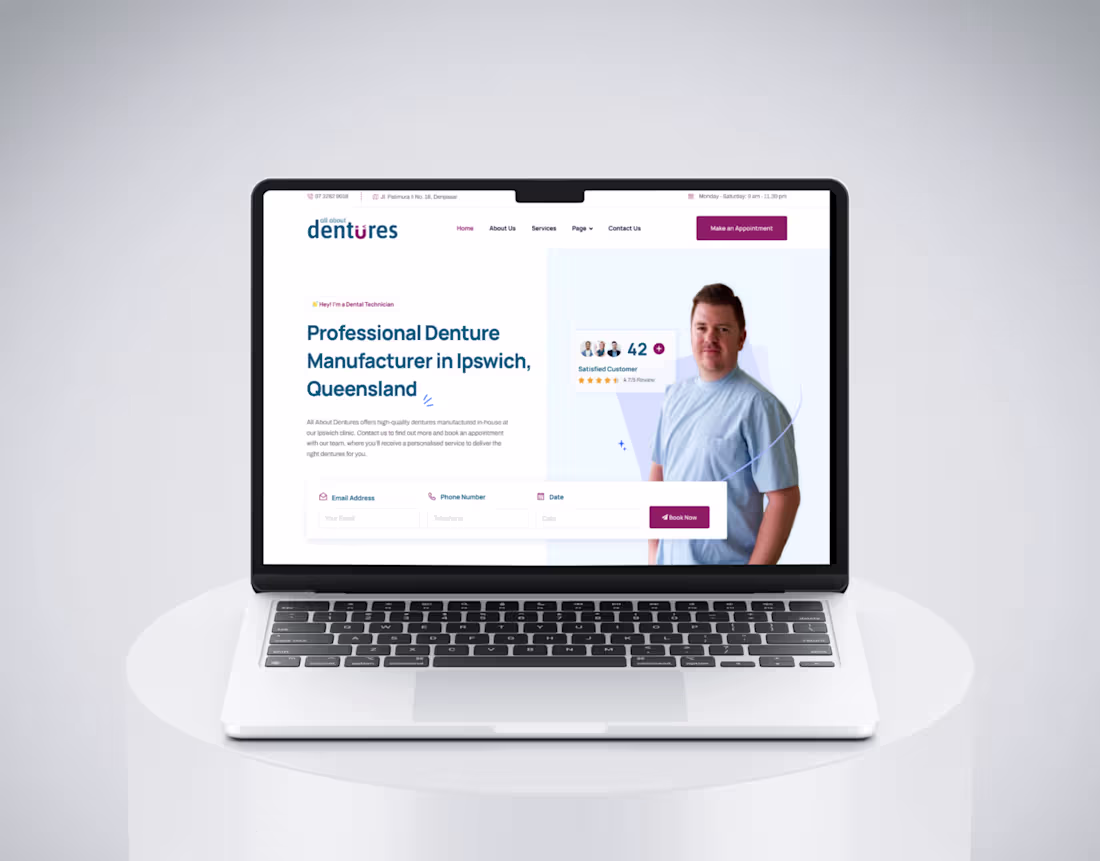 Cover image for Dentist Portfolio Landing Page Design