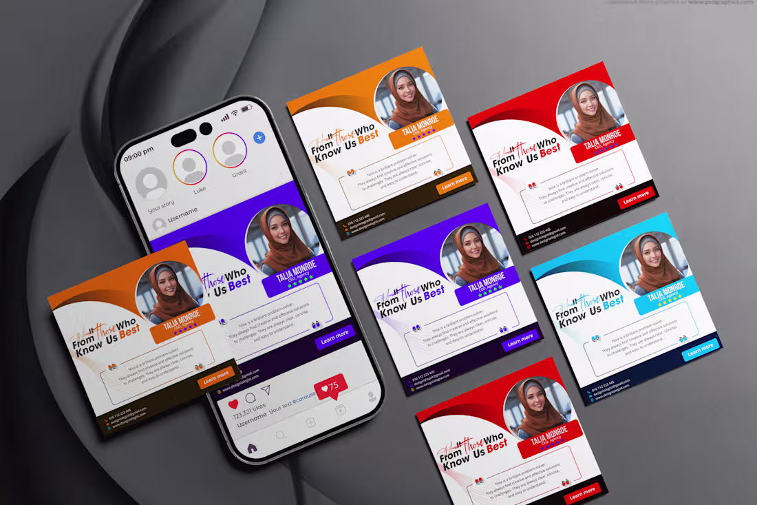 Cover image for Sleek and Modern Client Testimonial Design