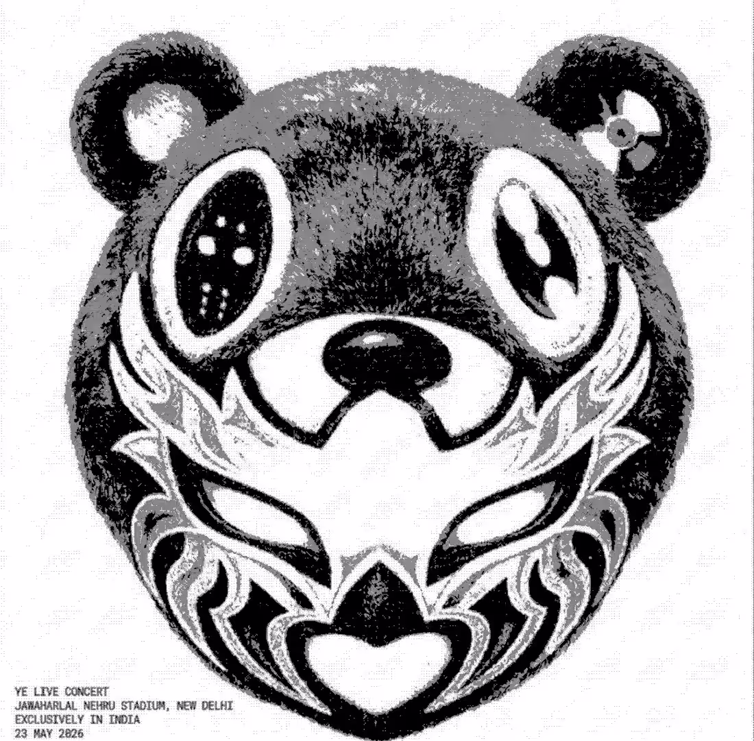 Cover image for Kanye West in india Poster