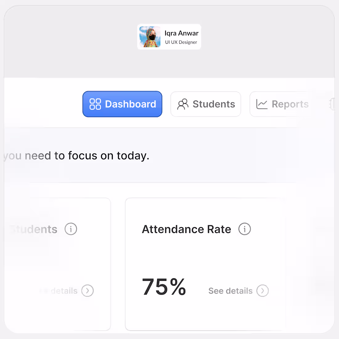Cover image for Student progress dashboard design