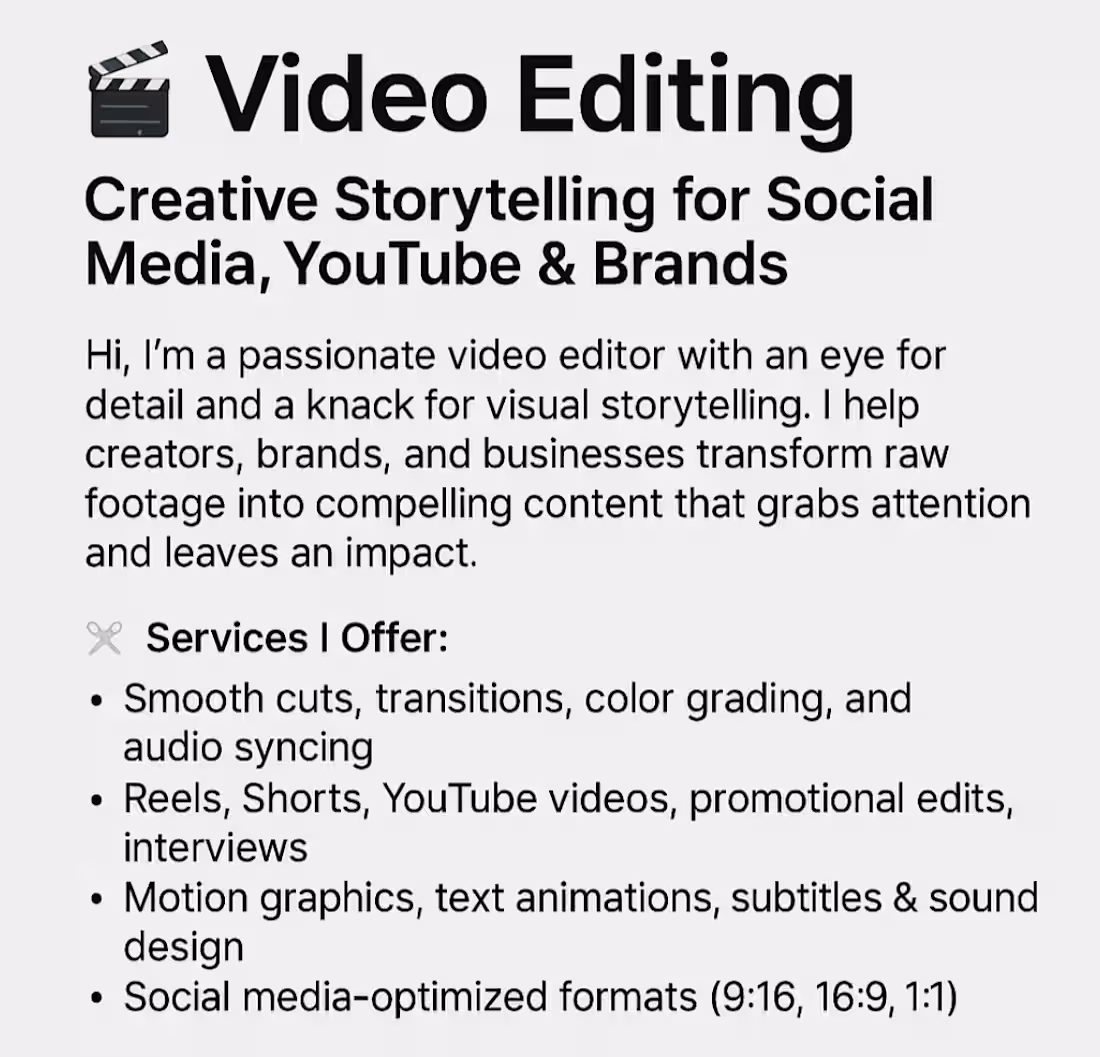 Cover image for Video Editing for Social Media, YouTube & Brands