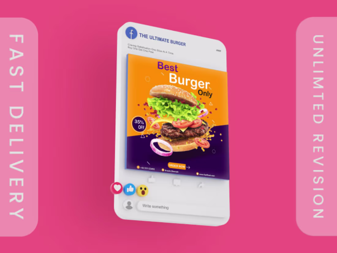 Cover image for I will design a food menu,product banner,carousel post,social m…