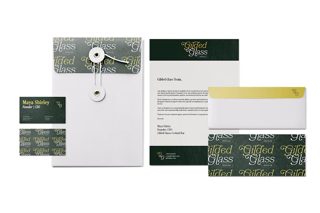 Cover image for Gilded Glass - Cocktail Bar on Behance