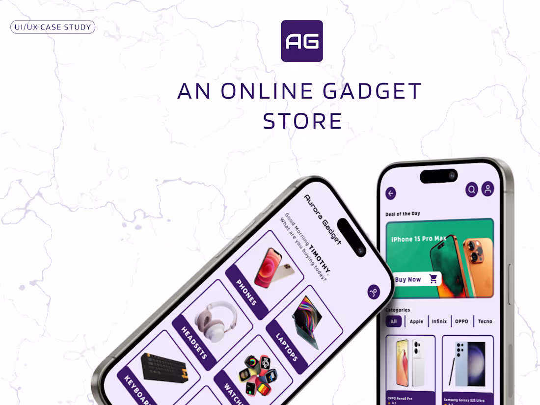 Cover image for Mobile App Design for Aurora Gadget