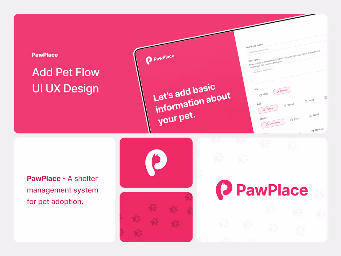 Cover image for PawPlace - Add a pet listing flow UI UX design