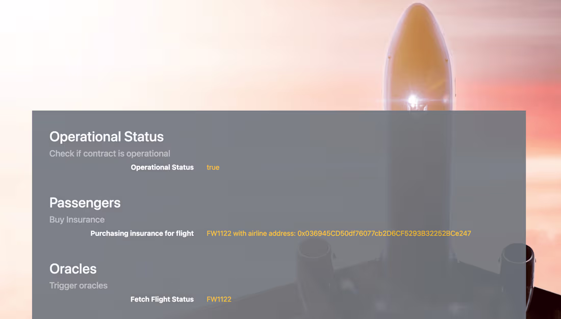 Cover image for Flight Insurance DApp

