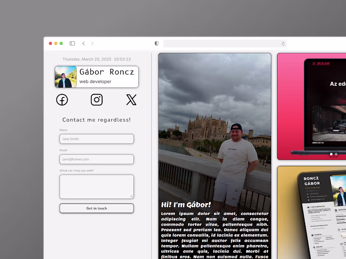 Cover image for Personal Portfolio Website – Designed & Built in Framer