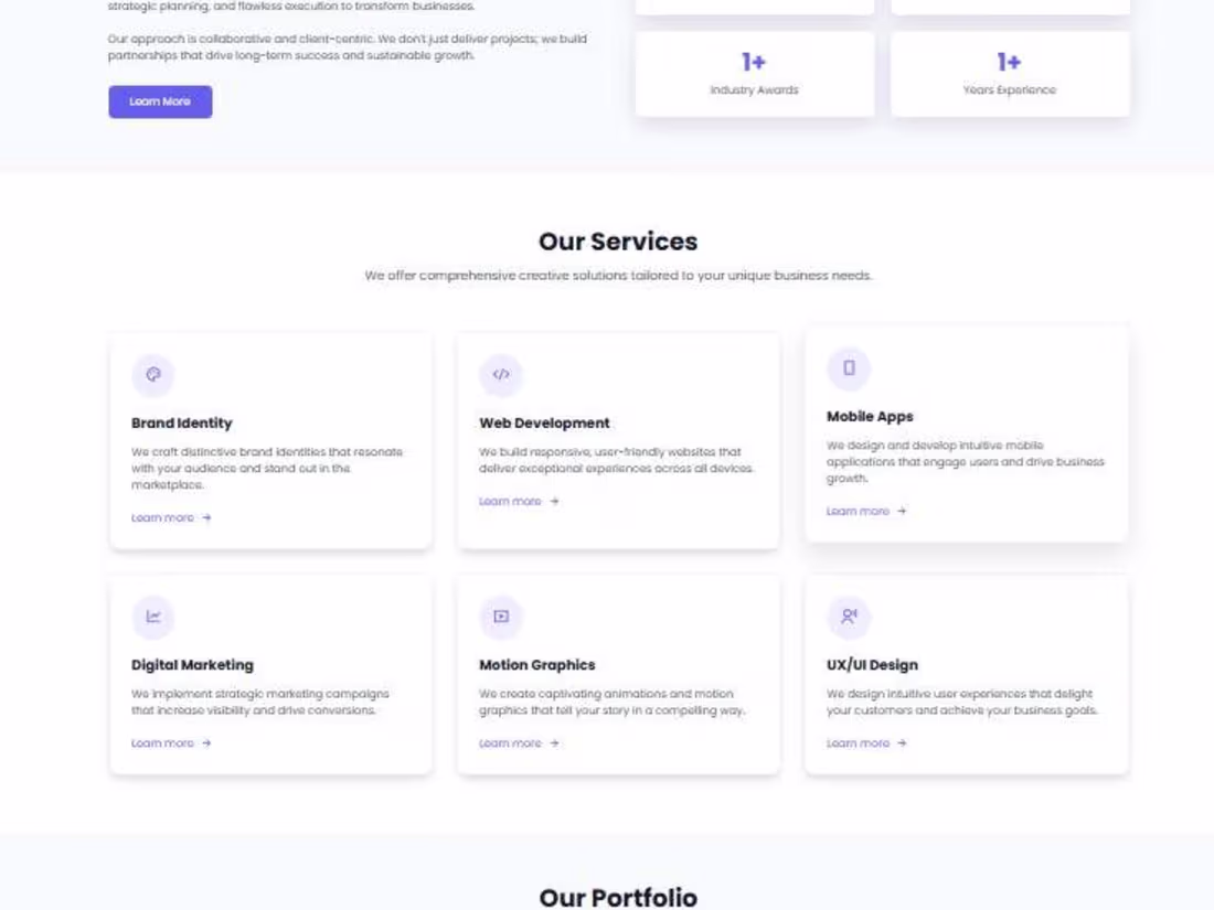 Cover image for Creative Agency Landing Page