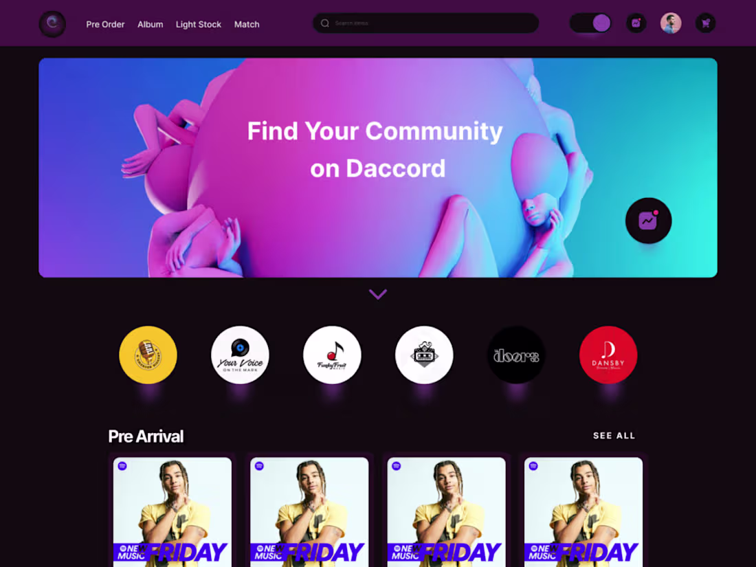 Cover image for Website design Music Marketplace