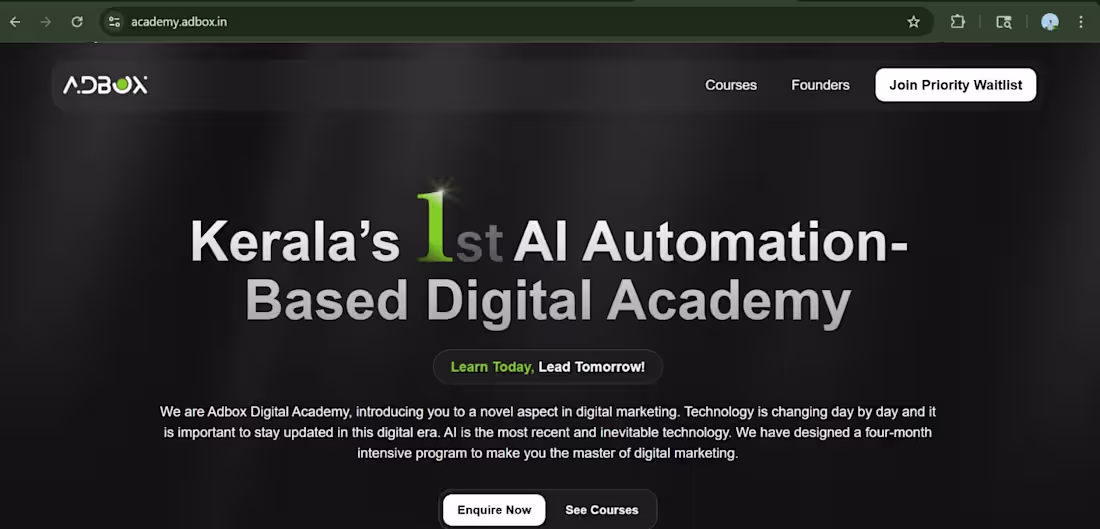Cover image for Adbox Digital Academy is Kerala’s