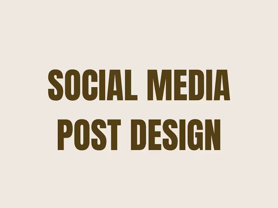 Cover image for Social Media Post Design