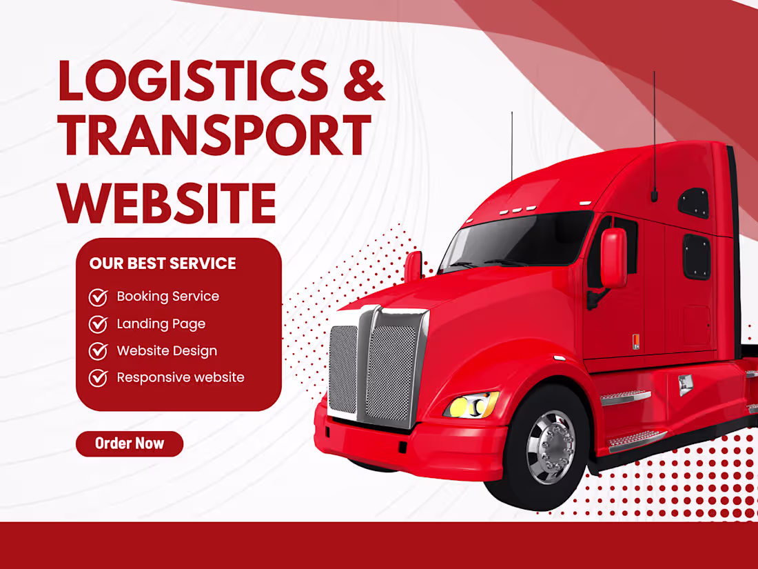 Cover image for I will build a logistics website, trucking, travel website
