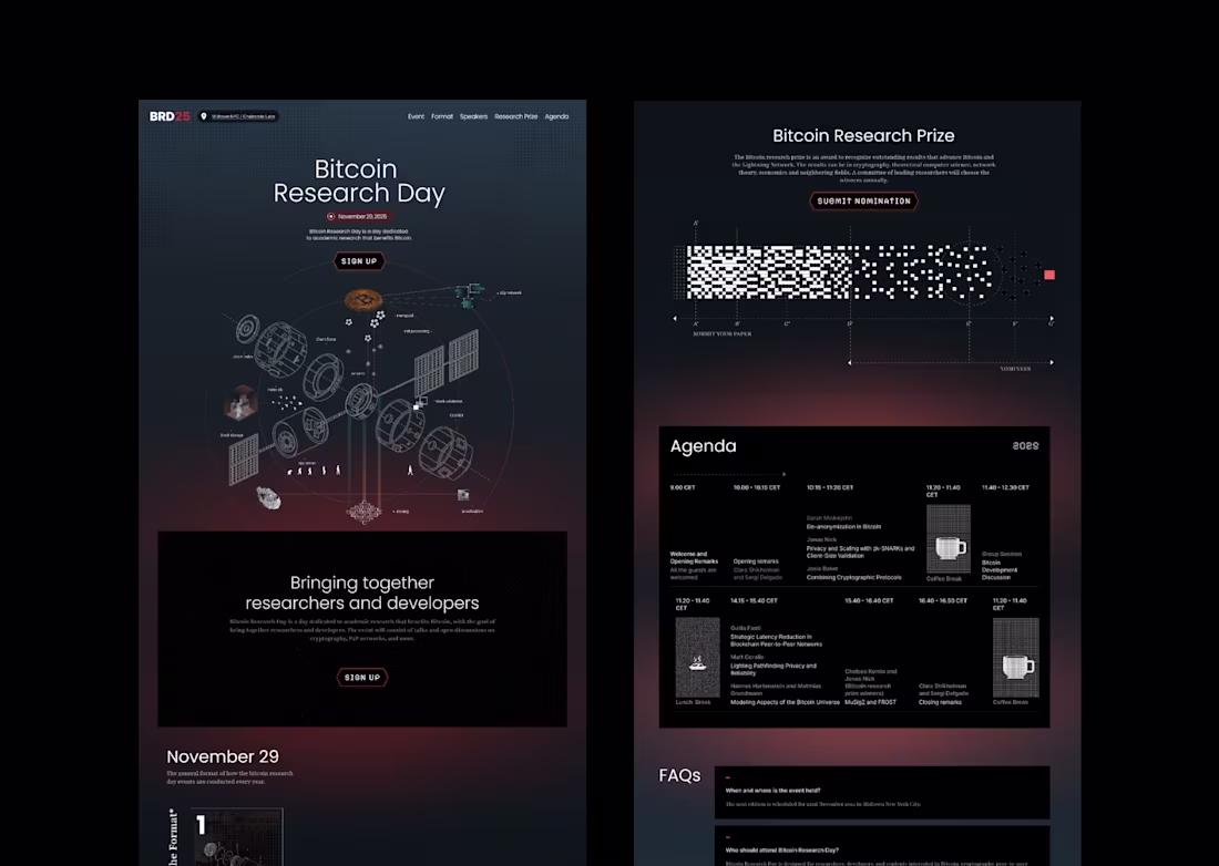 Cover image for Bitcoin Research Day Website Design