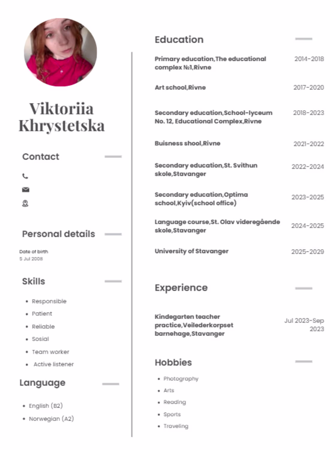 Cover image for Modern CV/resume design with a