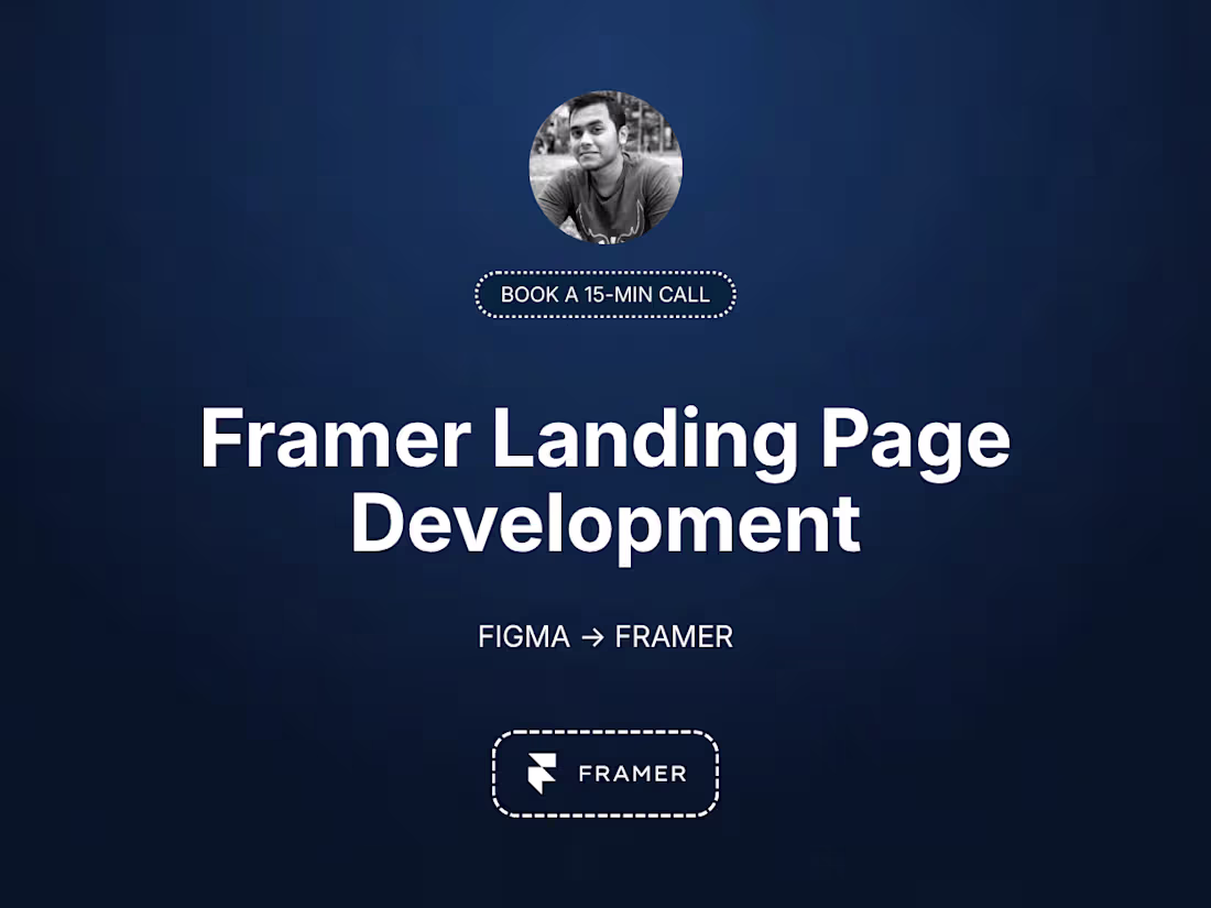 Cover image for Framer Landing Page Development