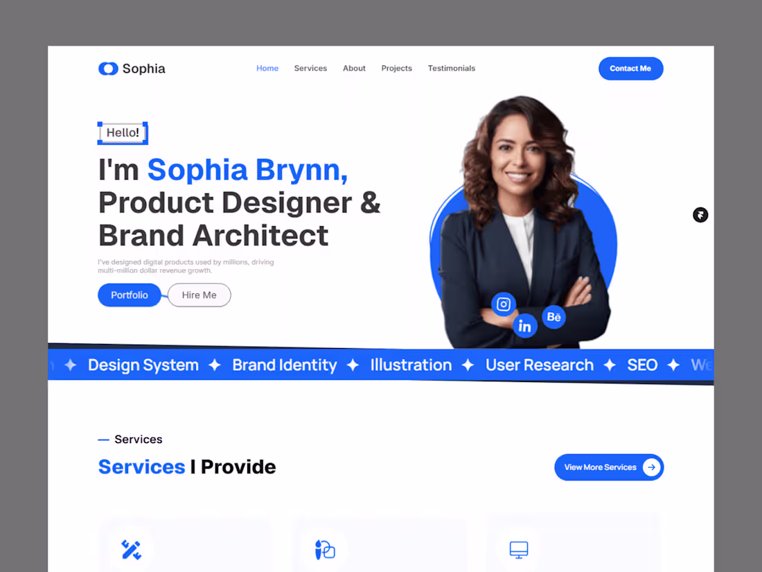 Cover image for Sophia Portfolio Template 