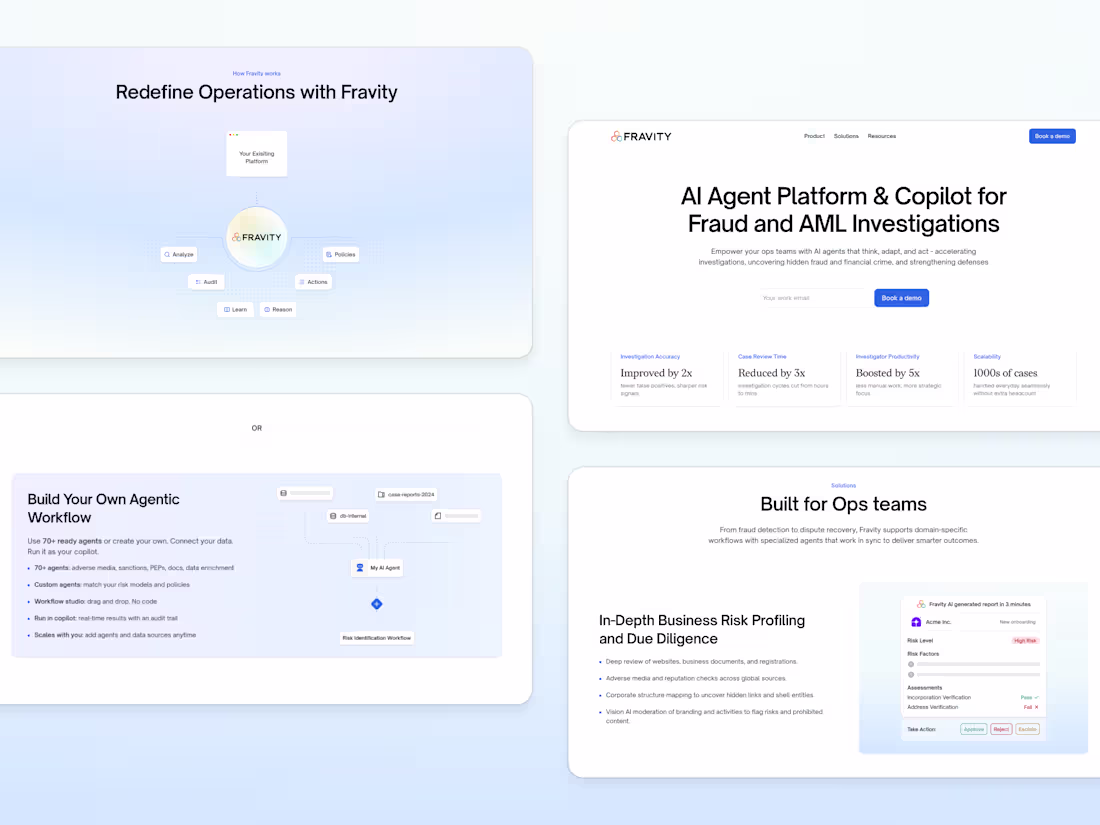 Cover image for Fravity AI Landing Page Redesign