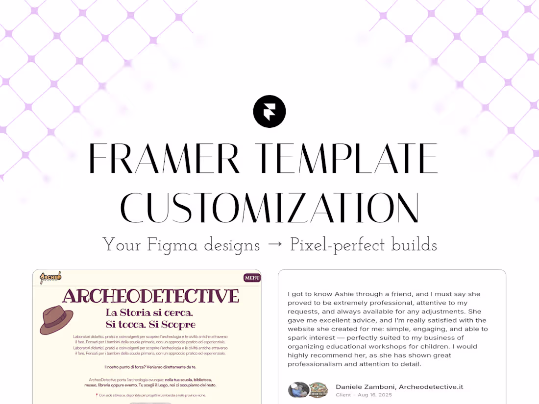 Cover image for Framer Template Customization