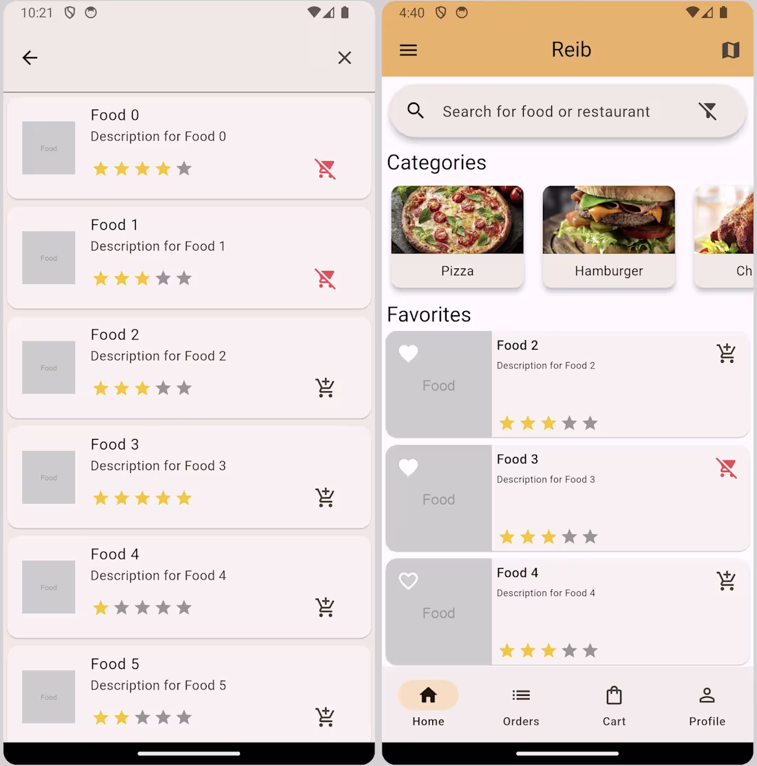 Cover image for A Flutter app for food