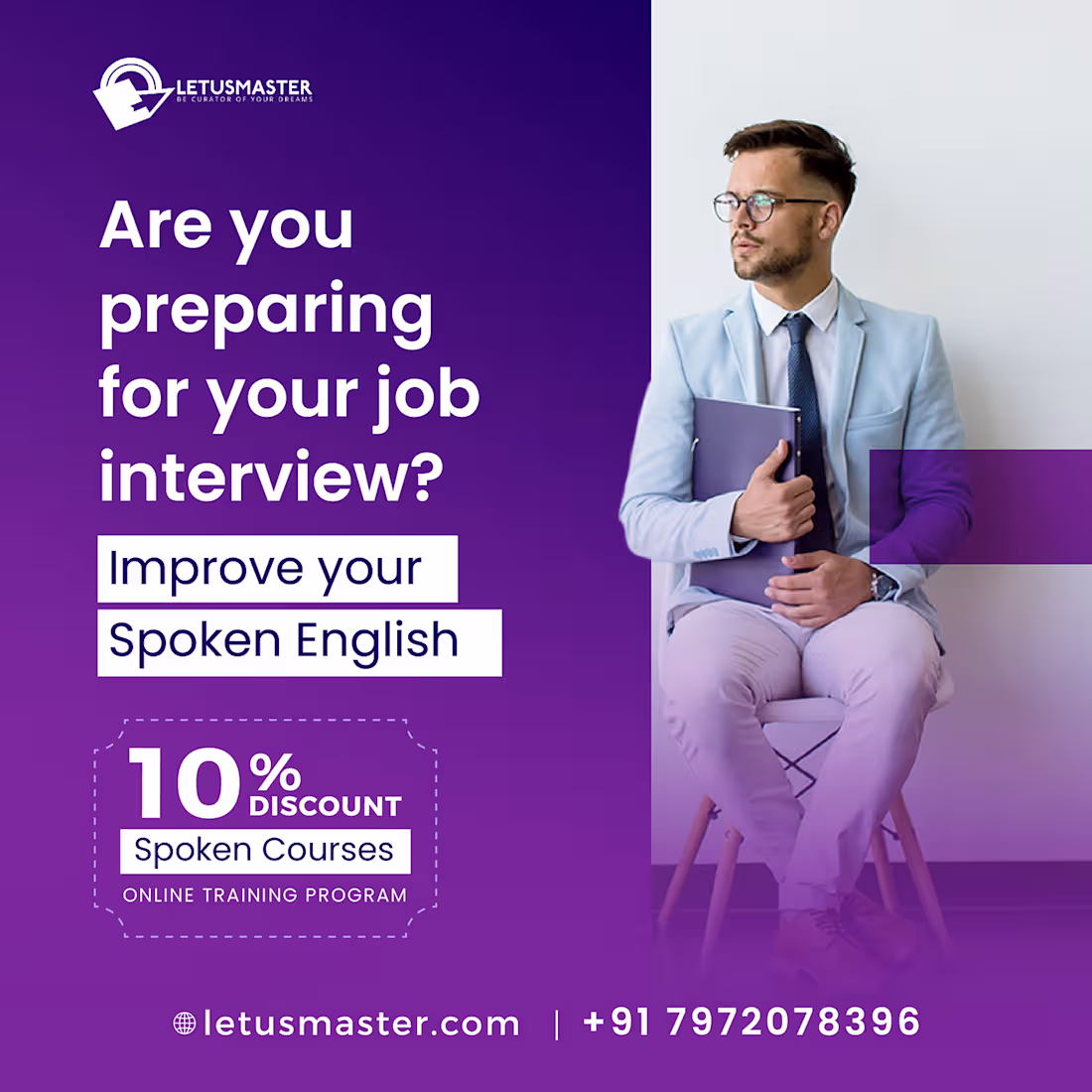 Cover image for Spoken English course ads