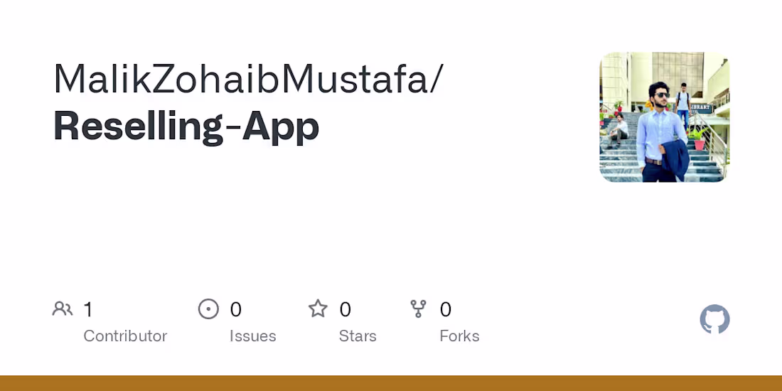 Cover image for GitHub - MalikZohaibMustafa/Reselling-App