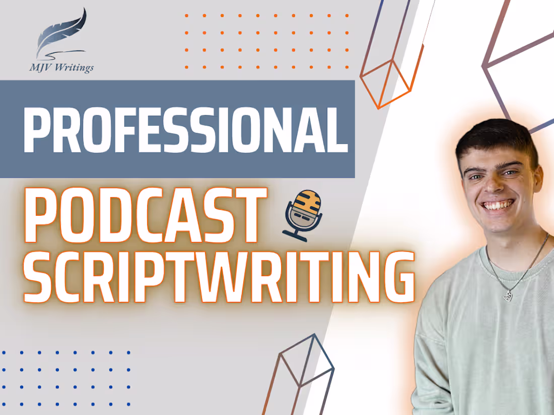 Cover image for I will write your podcast script.