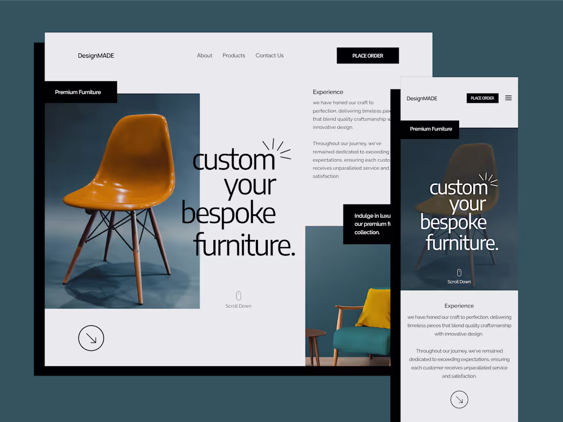 Cover image for Bespoke Furniture Website