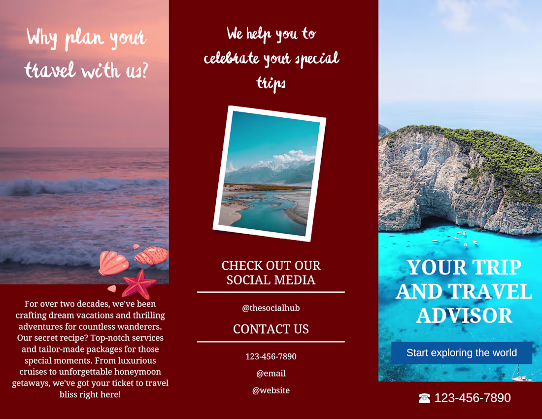 Cover image for BROCHURE DESIGNING FOR TRAVEL COMPANY