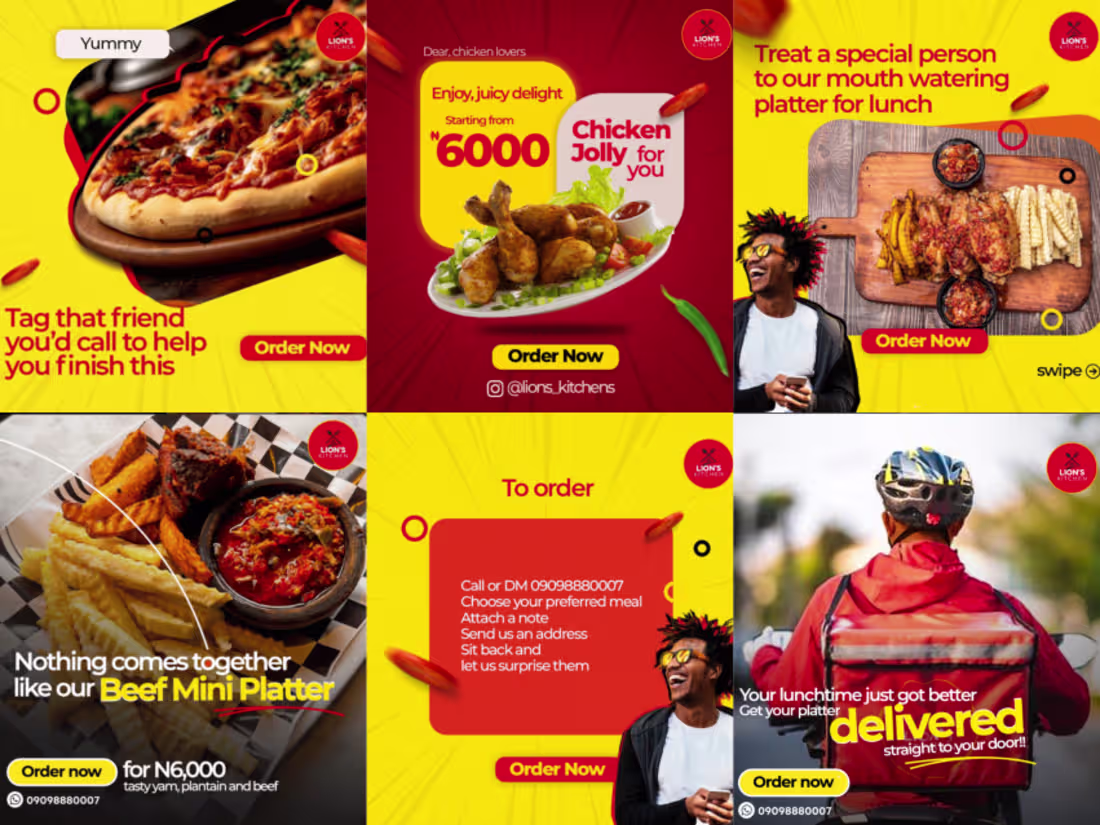 Cover image for Social Media Graphics: Online Visibility Boost - Lion's Kitchen