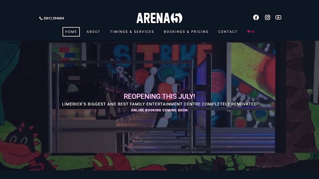 Cover image for Arena5 Limerick - Web Design