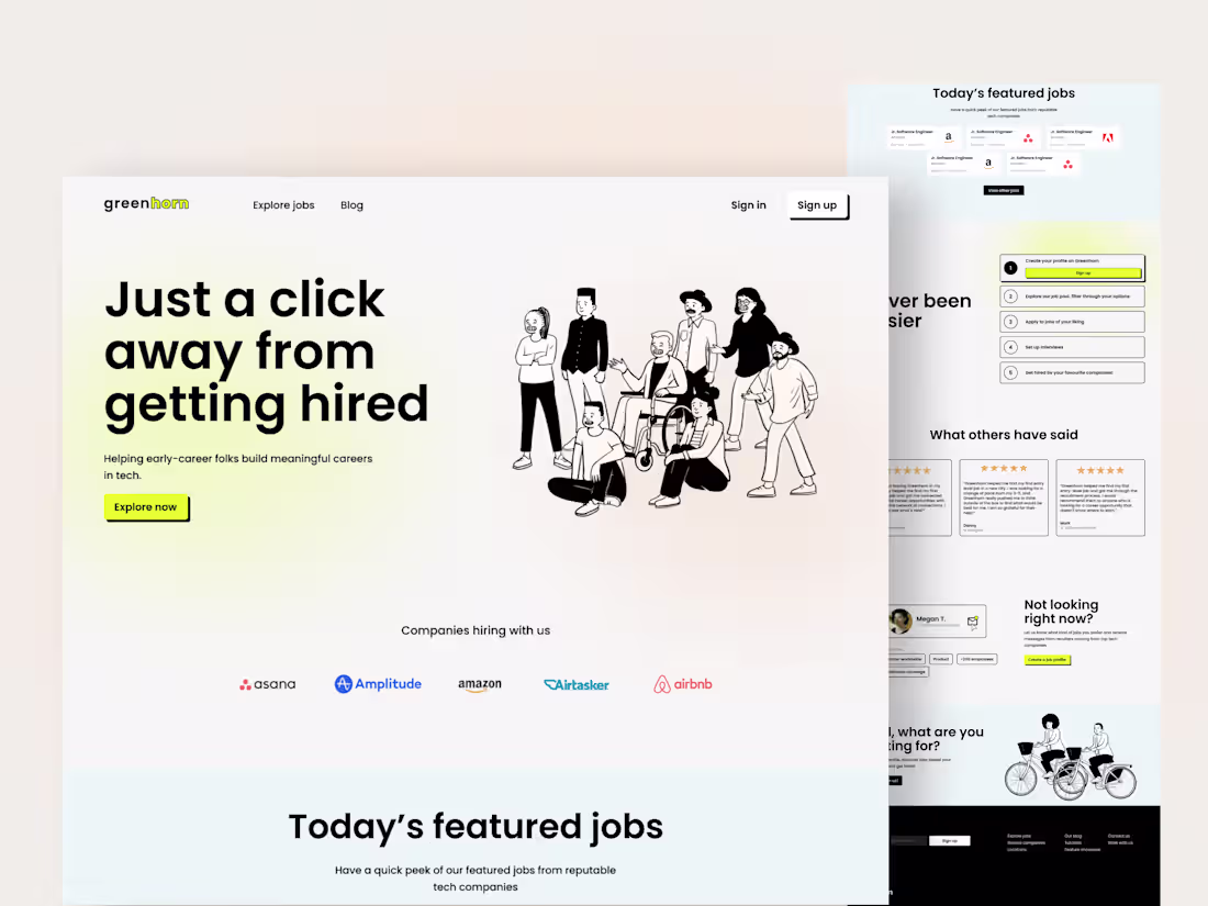 Cover image for Job board landing page