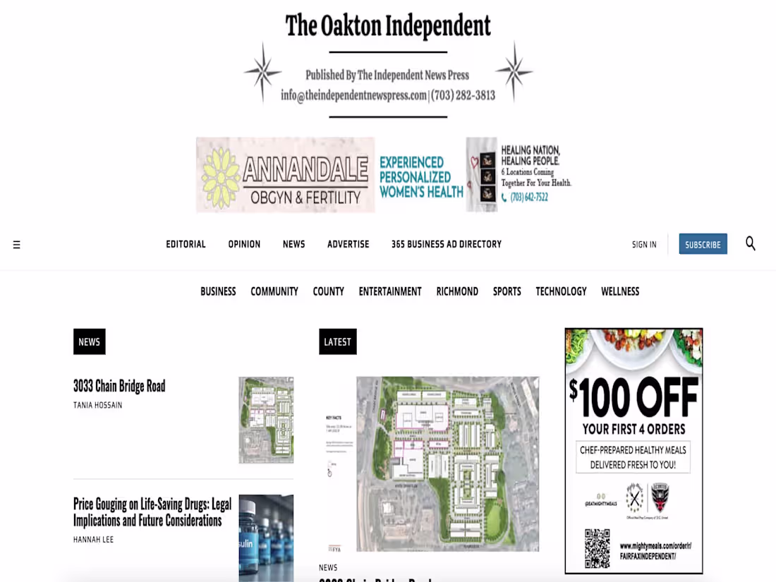 Cover image for Oakton Independent News
