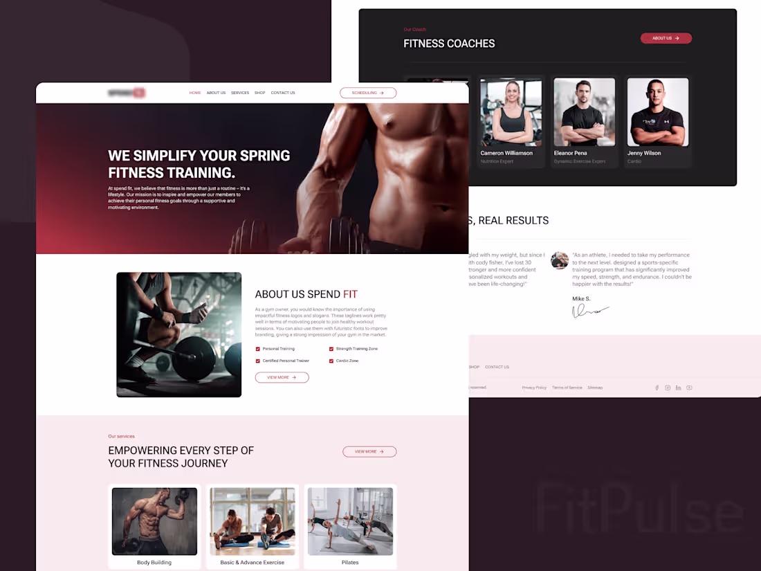 Cover image for FitPulse Gym Website