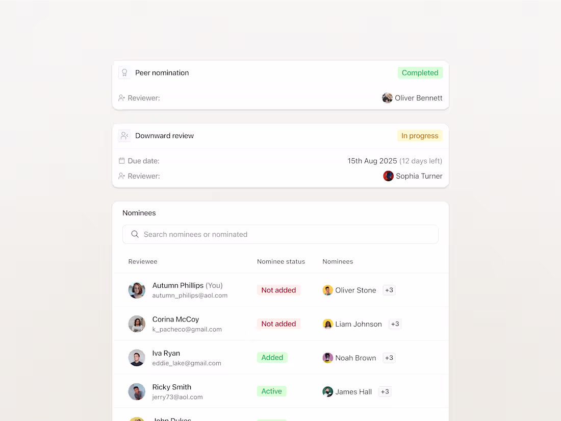 Cover image for Components from performance management product for Craze HQ